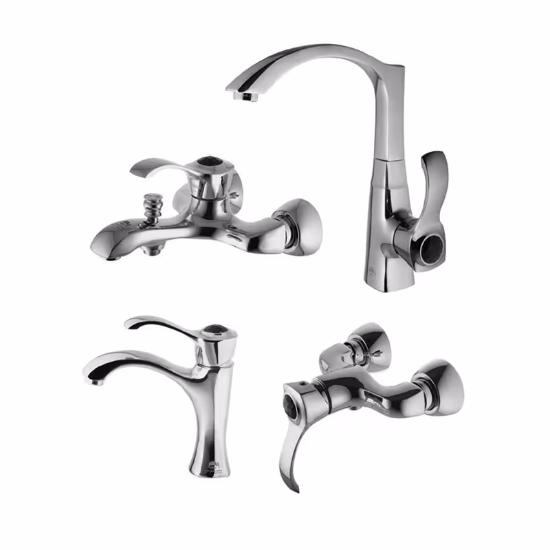 ست چهار تکه شیرآلات درخشان مدل رزکات