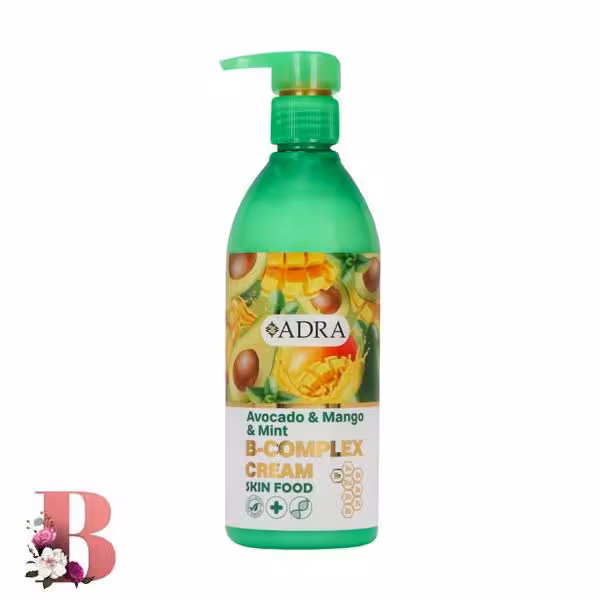 کرم مرطوب کننده ب کمپلکس آدرا حاوی ارکید، لوتوس و اسطوخودوس 350 میلی لیتر | ADRA B COMPLEX HAND AND BODY CREAM WITH LOTUS AND ORCHID AND LAVENDER 350ml