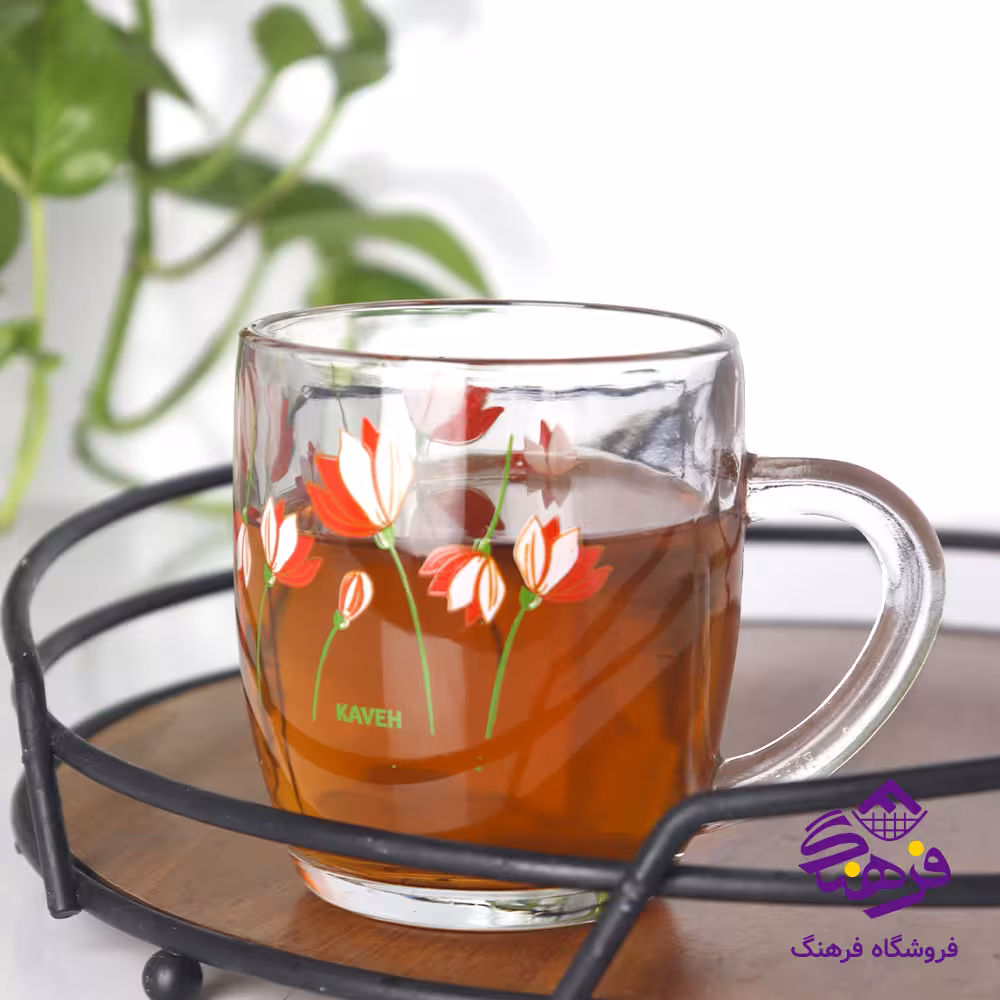 لیوان اتن دسته دار چاپی کاوه (جفتی) (18ج دک)