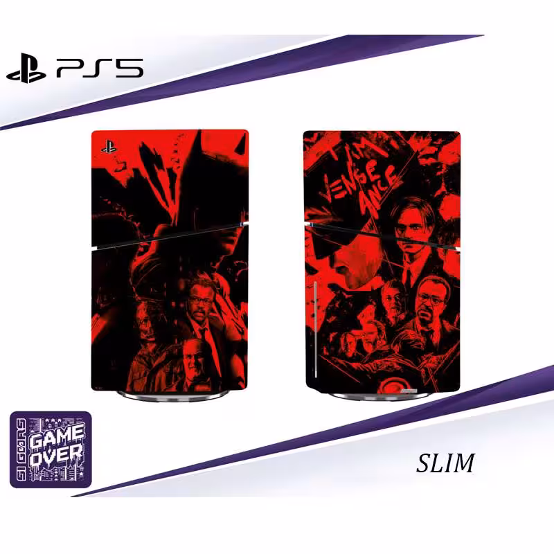 برچسب کنسول PS5 SLIM (GO) طرح BATMAN