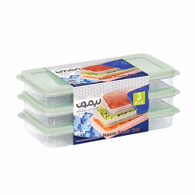 ست ظرف فریزری لیمون مدل نسیم 3 عددی