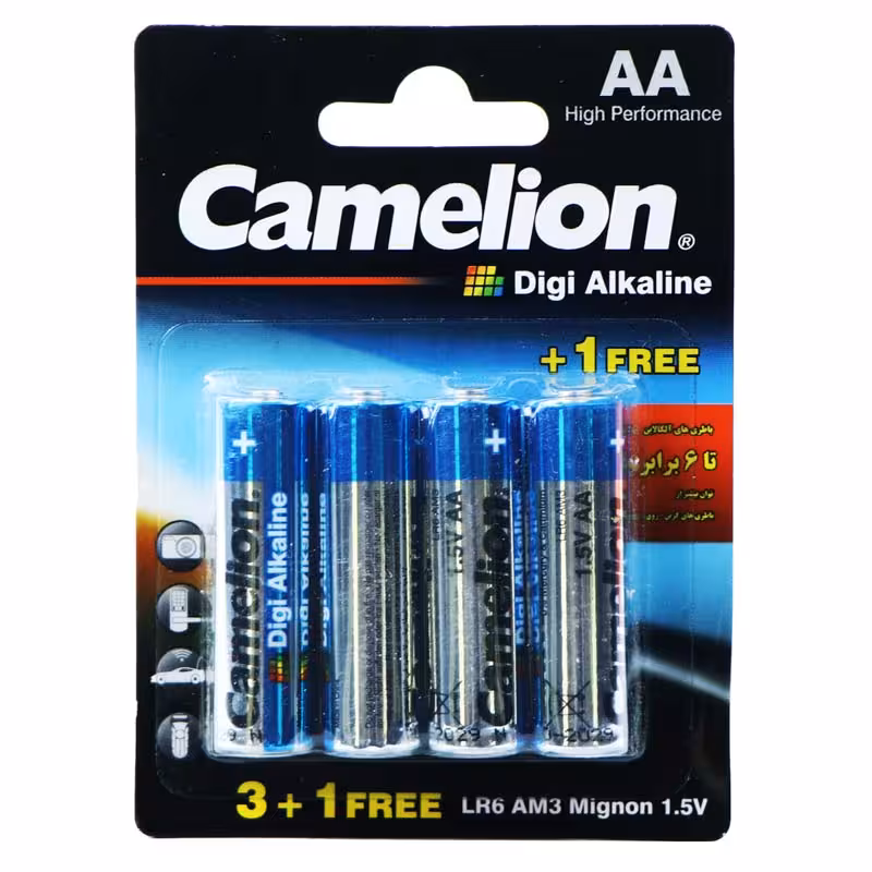 باتری چهارتایی قلمی Camelion Digi Alkaline 3 1 1.5V AA