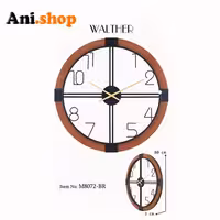 ساعت دیواری قطر 80 ترکیب چوب و فلز M8072-BR