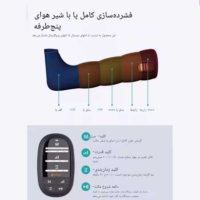 ماساژور برقی پا ارِس مدل RS-A101