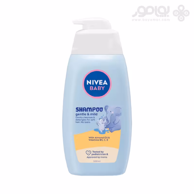 شامپو بچه نیوا GENTLE & MILD حاوی روغن بادام و ویتامین حجم 500 میل