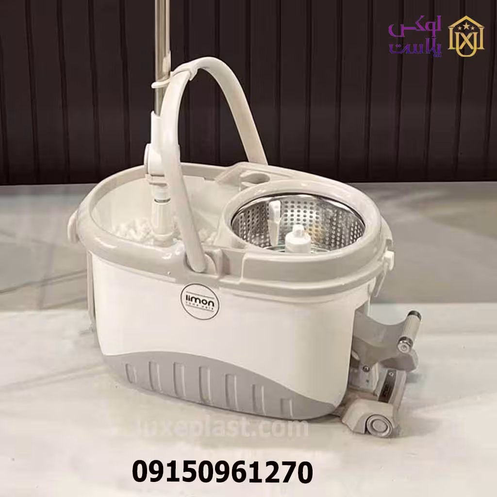 سطل و زمین شوی چرخشی پدال دار سفید  2022