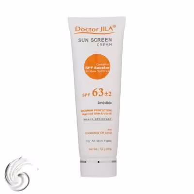 کرم ضد آفتاب بدون رنگ دکتر ژیلا SPF 63 مدل Maximum Protection مناسب انواع پوست وزن 50 گرم