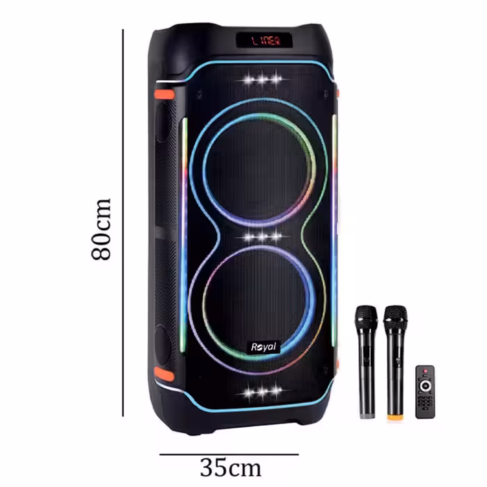 اسپیکر بلوتوثی قابل حمل رویال مدل Partybox RSB-1025 همراه با میکروفون و ریموت و کنترل