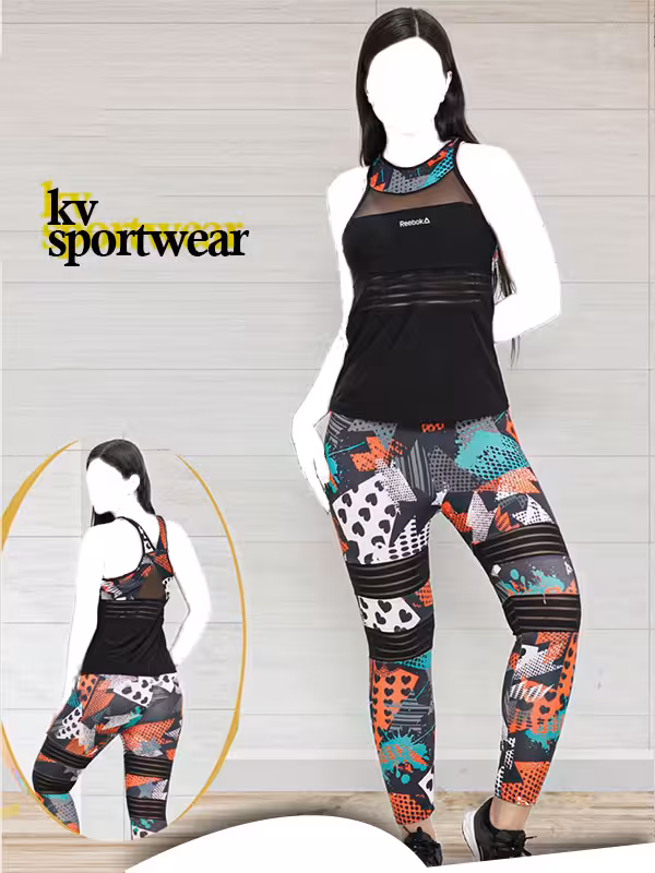ست تاپ و لگ باشگاهی زنانه Reebok کد 001
