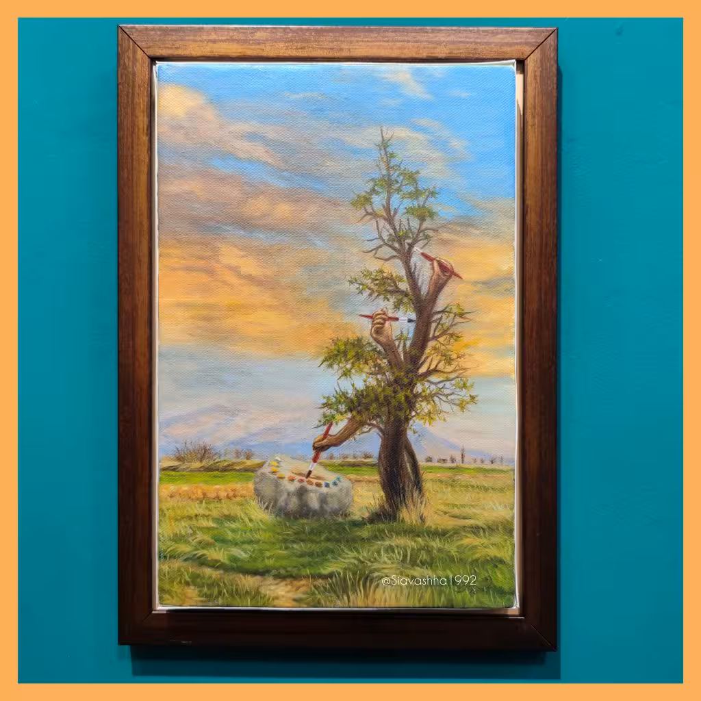 تابلو نقاشی منظره اورجینال سورئال
