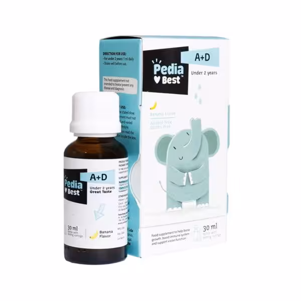 قطره ویتامین آ د پدیابستPedia Best A D Oral Drops With Banana Flavor