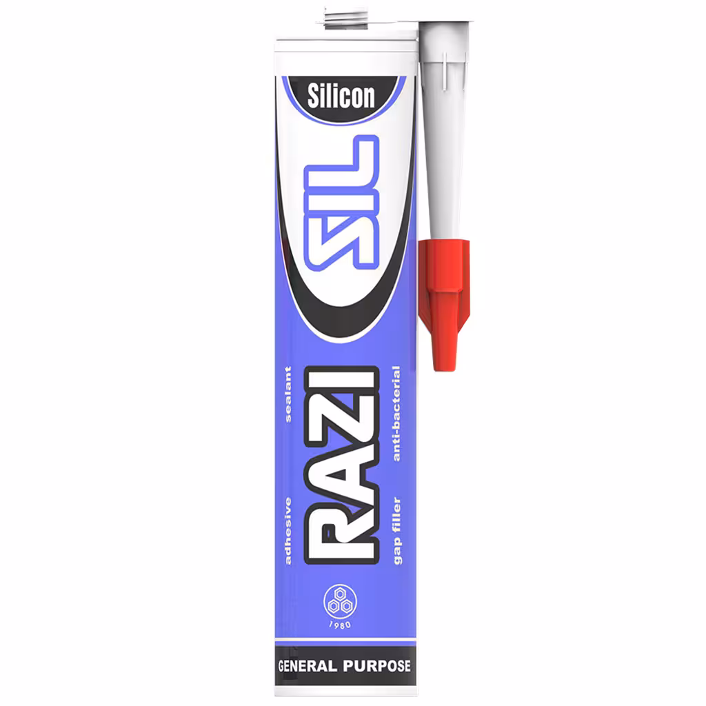 چسب سیلیکون سفید 250 گرم رازی سیل