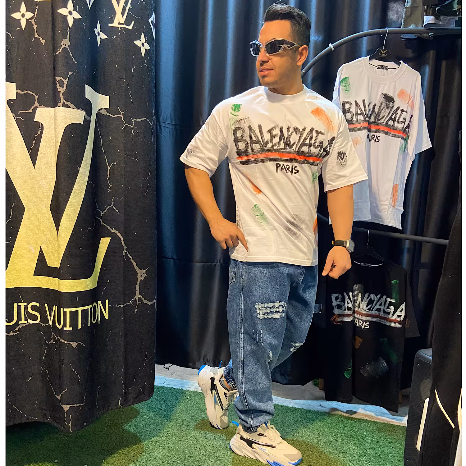 تیشرت مردانه آبرنگی بالنسیاگا سفید