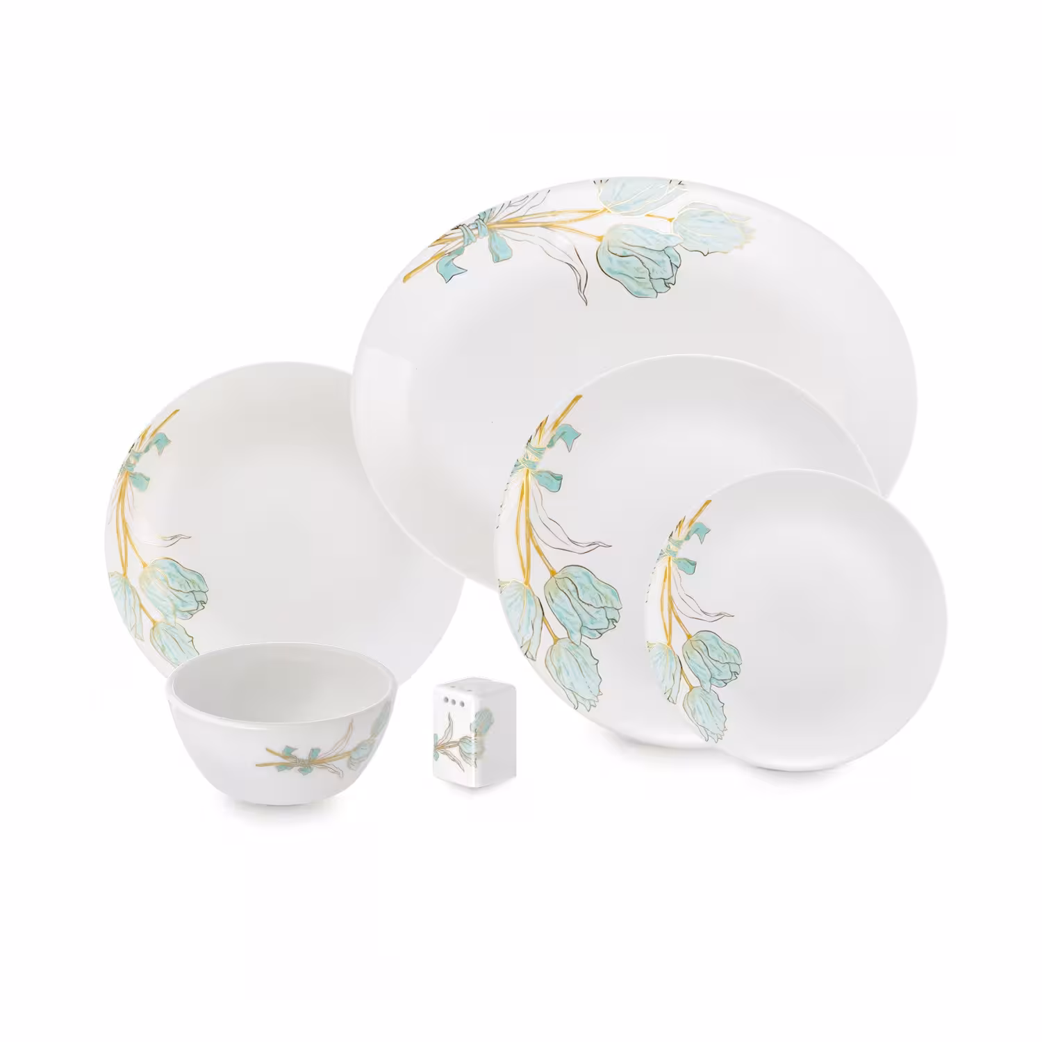 سرویس غذاخوری 28 پارچه اوپال هومیت طرح دانژه آبی