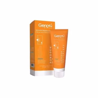 ضد آفتاب ژنوبایوتیک بی رنگ پوست چرب و مختلط مدل Sunogen با SPF50