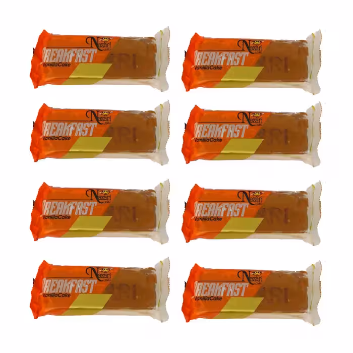 کیک روغنی وانیلی نظری 100 گرمی بسته 24 عددی