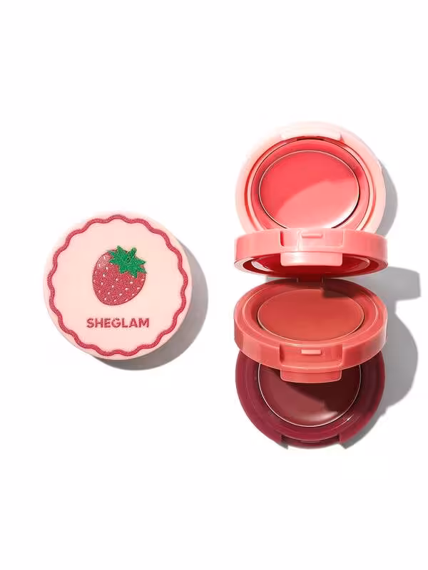 ست کرمی رژ گونه و لب Strawberry Whirl Cheek  رنگ  Pink  شیگلم SHEGLAM