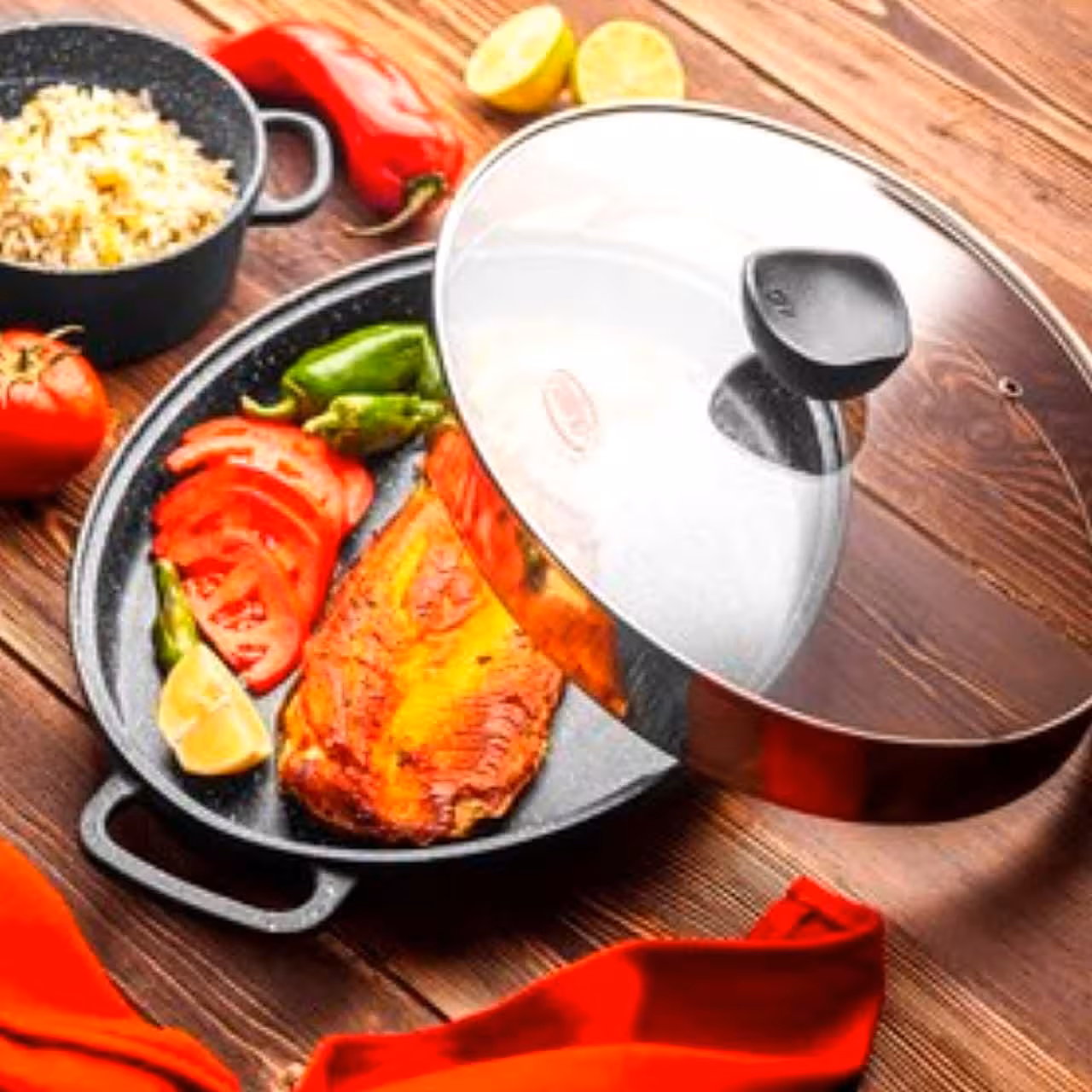 تابه چدنی بیضی متوسط