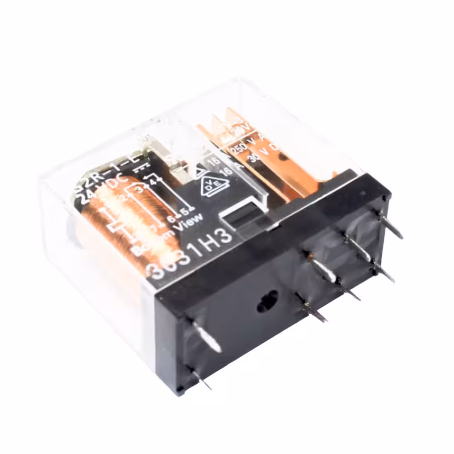 رله 24 ولت شیشه ای 8 پایه 16 آمپر امرون مدل G2R1