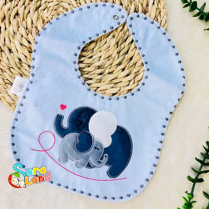پیشبند مخمل نوزاد طرح فیل