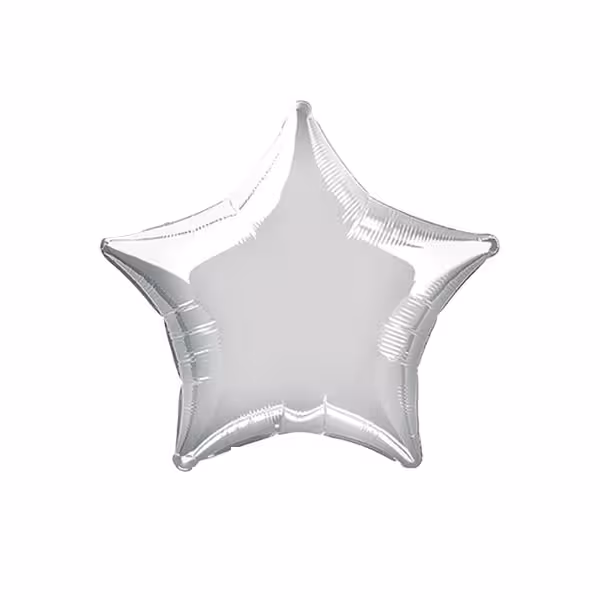 بادکنک فویلی ستاره نقره ای