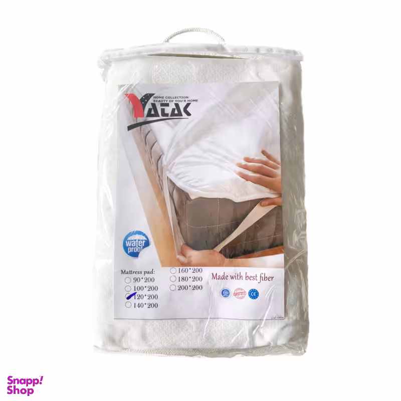محافظ تشک ضد آب یاتاک سایز 120*200 یک نفره