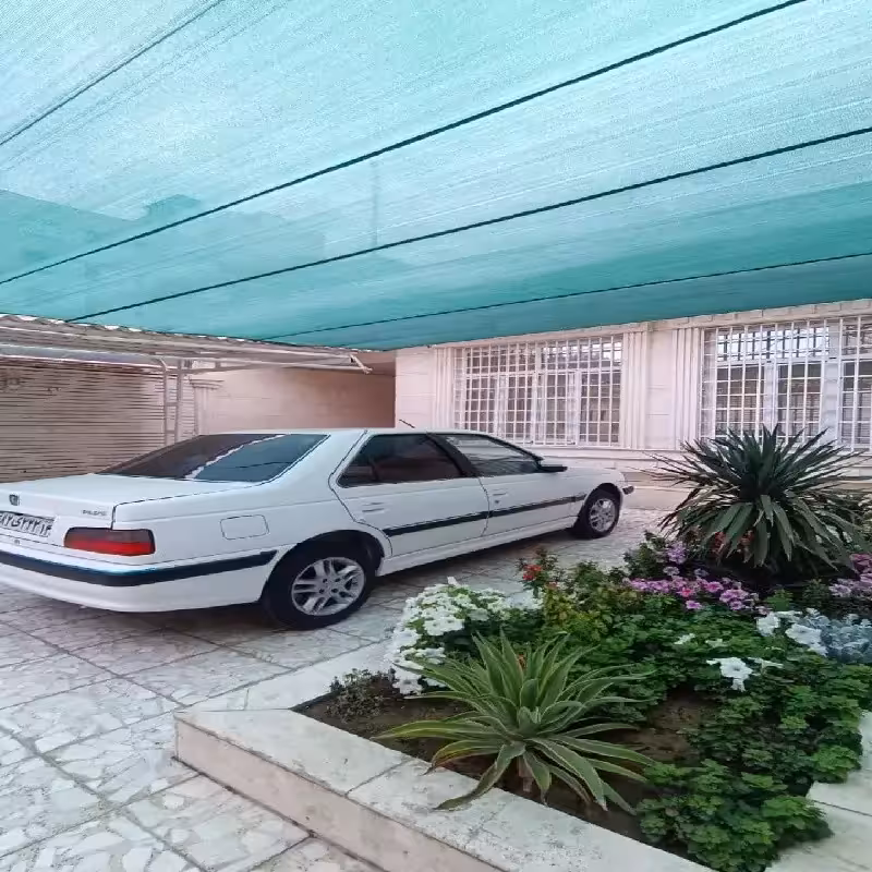 شید سایبان 80 درصد 4 در 9 متر دور دوزی شده همراه با حلقه نصب