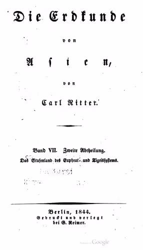 خرید و دانلود نسخه کامل کتاب Die Geographie von Asien / West-Asien