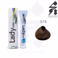 رنگ مو لیدی کالر Lady color شماره 5.15 حجم 100 میلی لیتر رنگ کنفی تیره