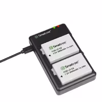 کیت شارژر دوقلو USB و باتری دوربین کنون اسماتری مدل LPE8