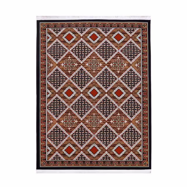 گلیم ماشینی دنیای فرش مدل گیسو