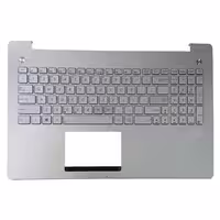 کیبرد لپ تاپ ایسوس N550 نقره ای با قاب C با بک لایت