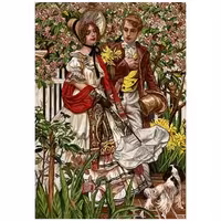 نخ و نقشه فرانسوی طرح عاشقانه کد 24272