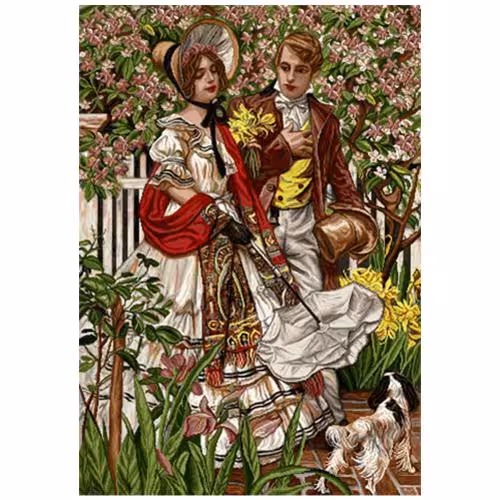 نخ و نقشه فرانسوی طرح عاشقانه کد 24272