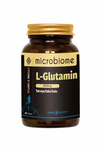 قرص ال گلوتامین 1000 میلی گرم Microbiome - بسته 60 عددی