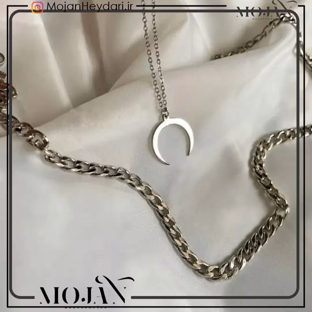 گردنبند استیل کارتیر نقره ای کد1101