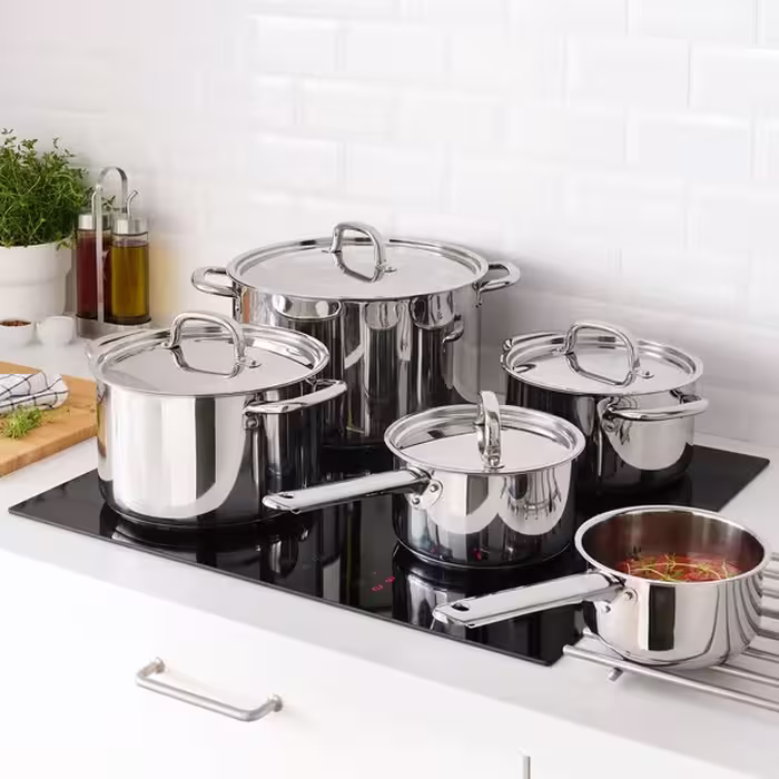 سرویس 9 پارچه قابلمه استیل ایکیا مدل IKEA 365