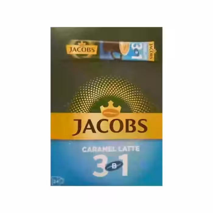 قهوه کارامل لاته 3 در 1 جاکوبز 24 عددی Jacobs Caramel Latte
