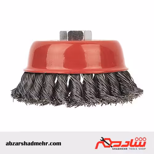 فرچه کاسه ای سیمی بافته فرز 100 میلیمتر