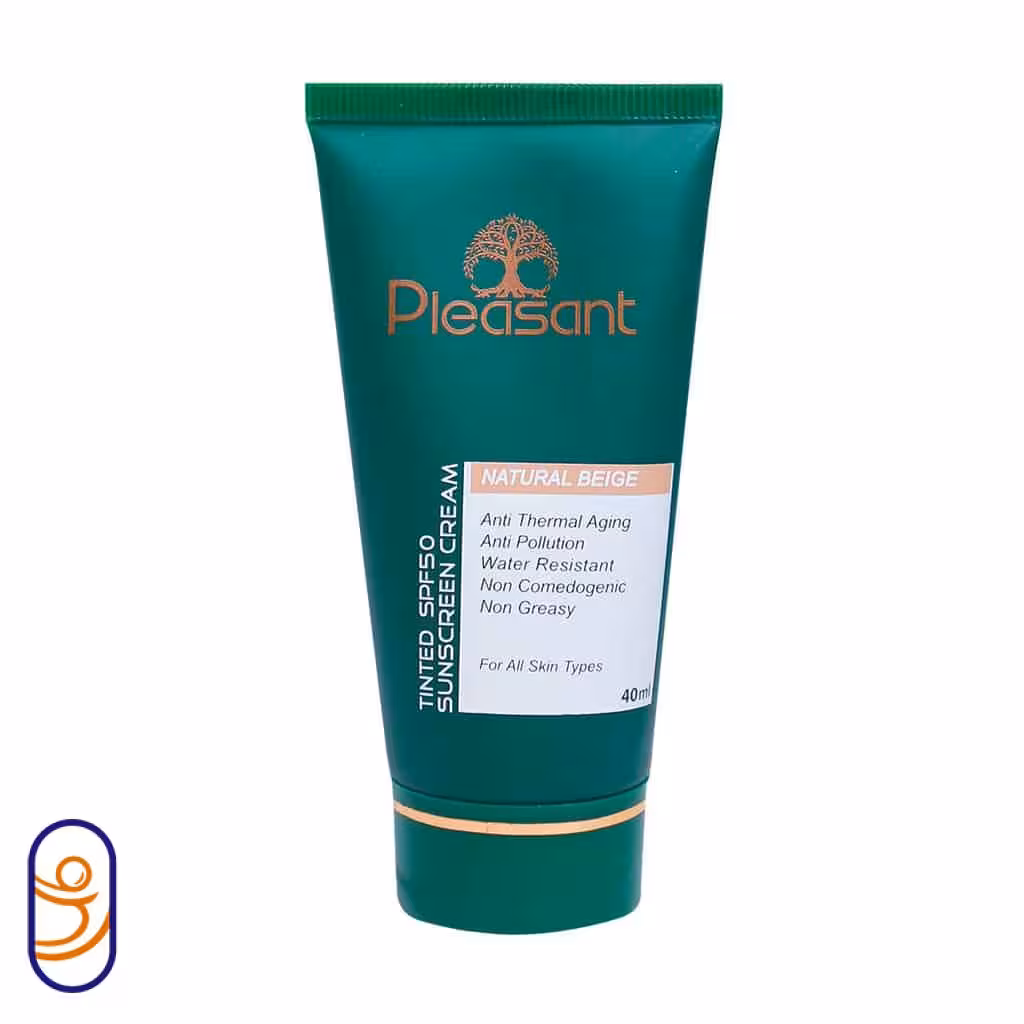 کرم ضدآفتاب رنگی SPF50 شماره 2 انواع پوست پلزنت