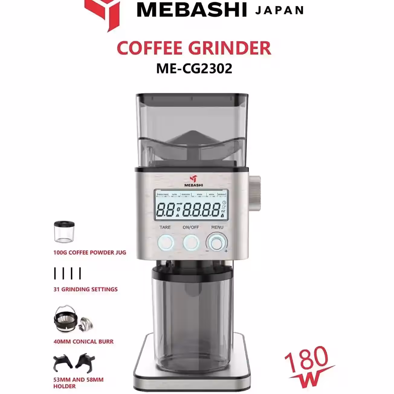 آسیاب قهوه مباشی مدل 2302 | Mobashi Coffee Grinder 2302