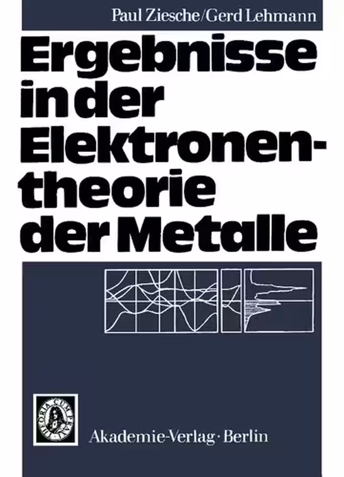 خرید و دانلود نسخه کامل کتاب Ergebnisse in der Elektronentheorie der Metalle