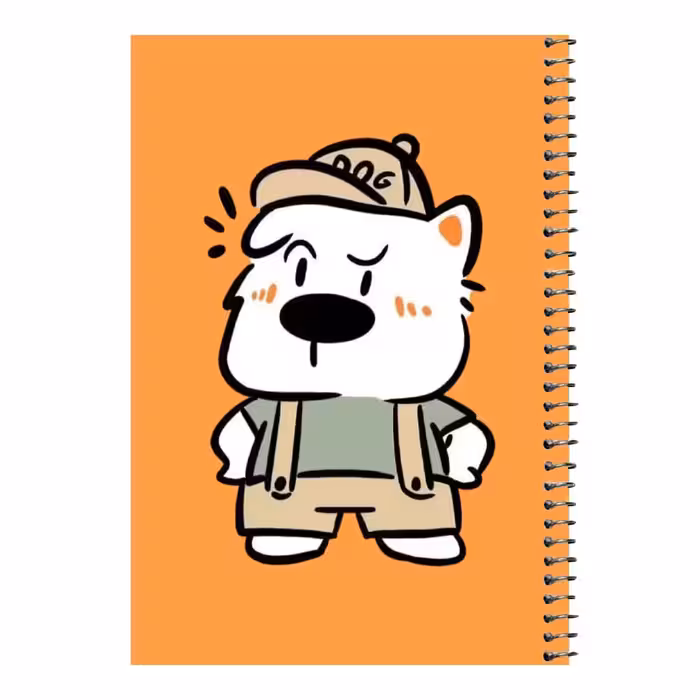 دفتر مشق 80 برگ اس جی مدل خرس بامزه