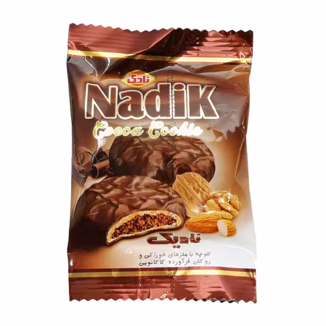 کلوچه مغزدار با روکش کاکائویی نادیک نادری 40 گرمی