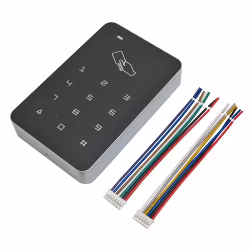 دستگاه اکسس کنترل (کنترل تردد) دارای کلیدهای لمسی و قابلیت خواندن کارت های RFID با فرکانس 13.56MHZ