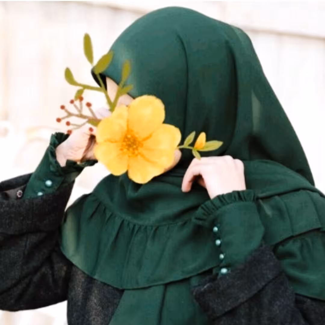 ست روسری و ساق دست پرنسسی سبز تیره