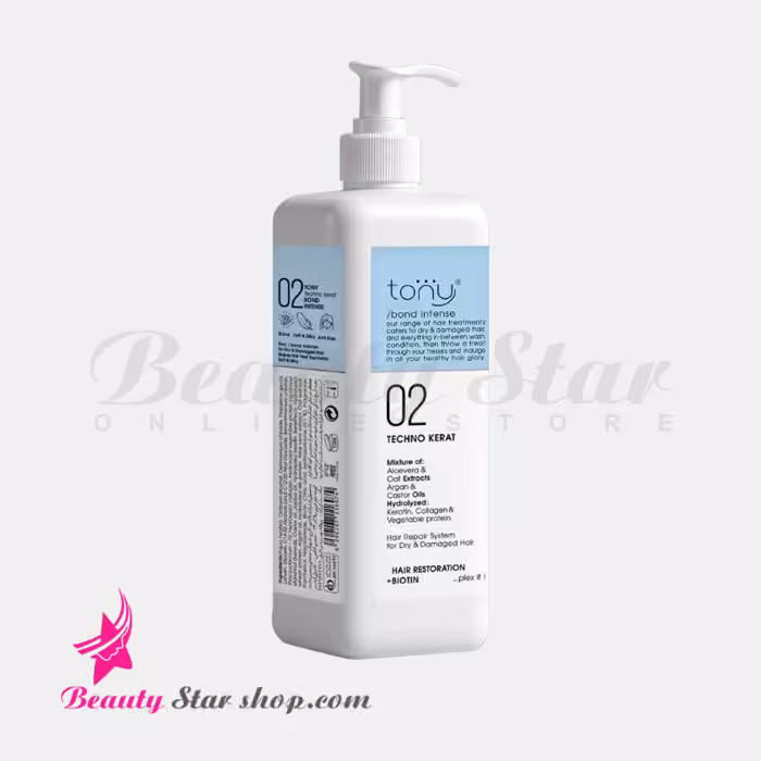 ماسک تقویت کننده مو فاز 2 (با آبکشی) تکنوکرات تونی مناسب موهای‌ شکننده و آسیب دیده حجم 500 میلی لیتر