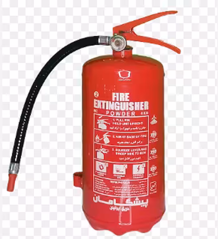 کپسول آتش نشانی پودروگاز 6 کیلوگرمی پیشگامان به انضمام نازل وبست دیواری