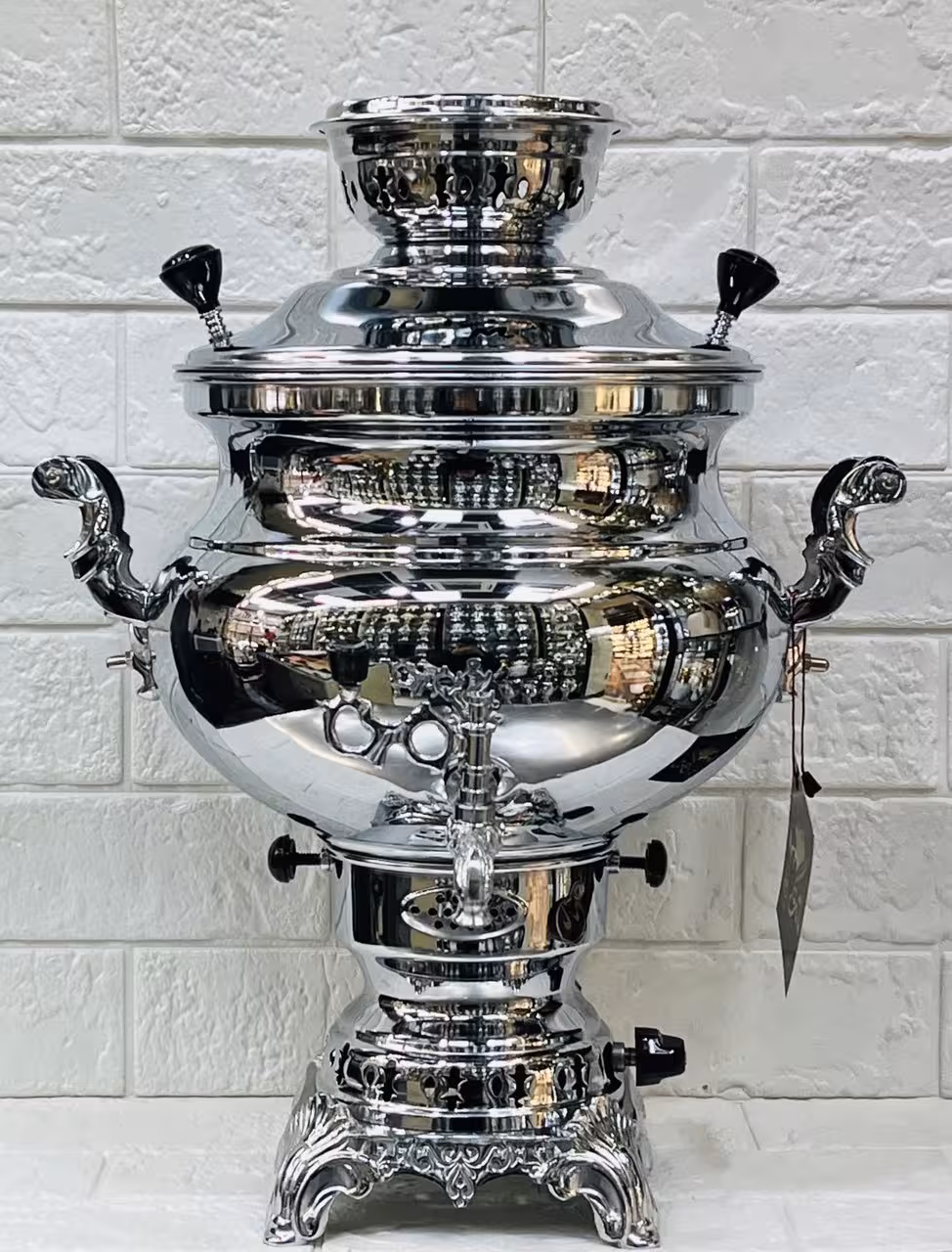 سماور 10 لیتر برند ماندگار مدل مهدیس ساده