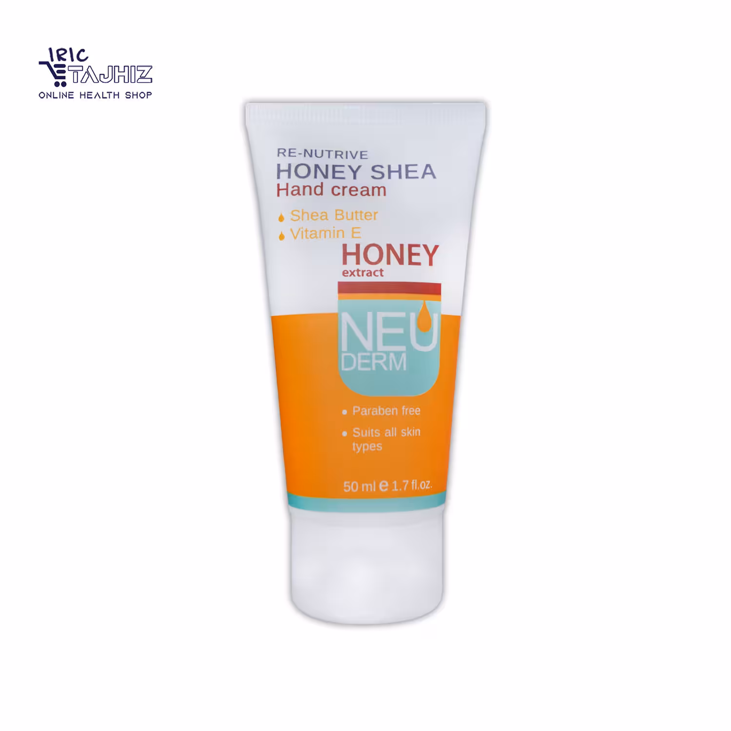 کرم دست عسل و شی باتر تیوپی نئودرم NEUDERM حجم 50 میلی لیتر
